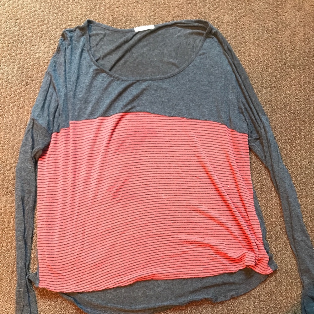 Comfy striped long sleeve shirt.